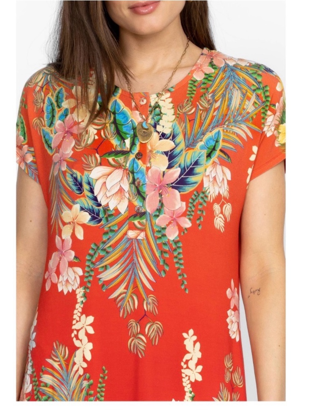 Johnny Was RAPSODIA MAXI HENLEY DRESS - Picture 3 of 4
